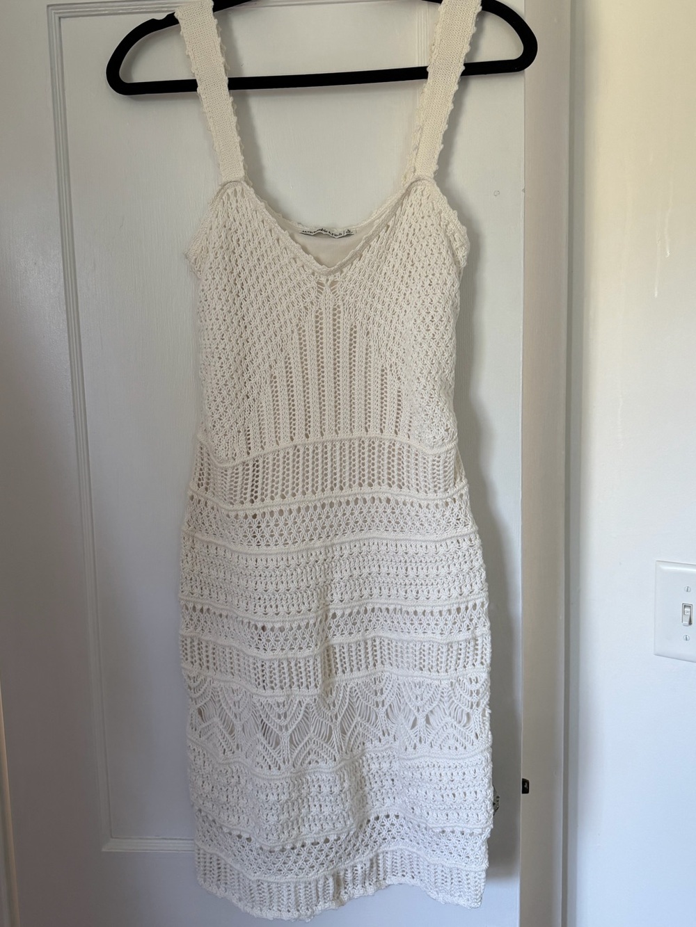 Abercrombie Cream Crochet Mini Dress